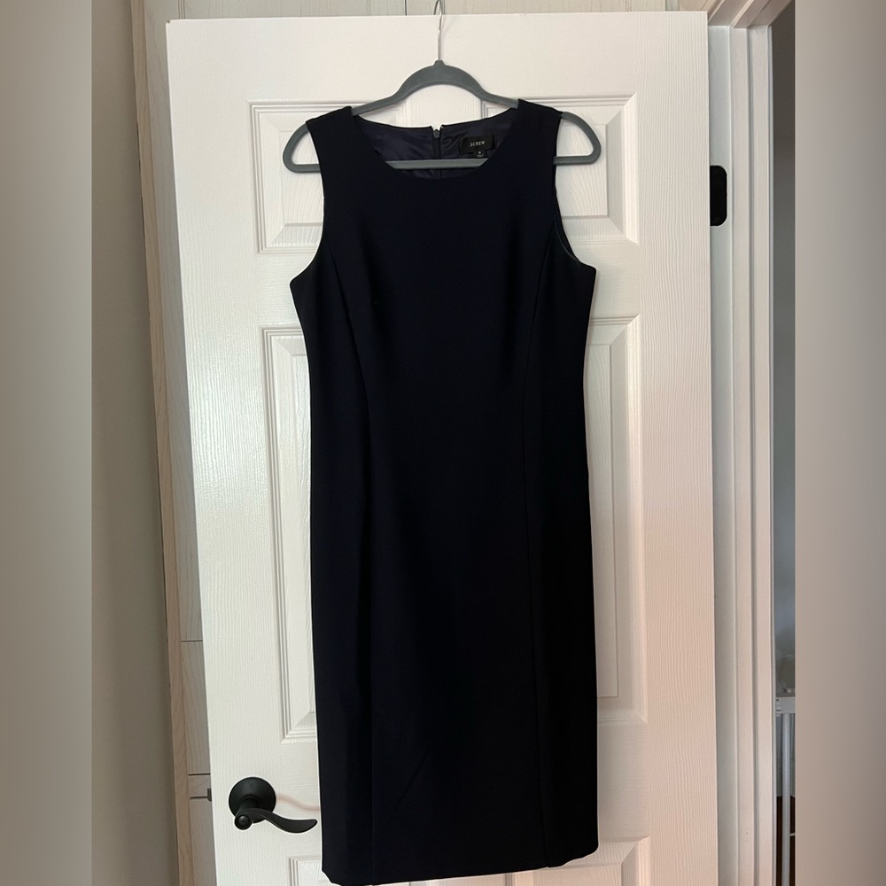 J crew dress size 8 like new sling because its too small. Color: dark navy blue